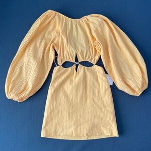 Elegant Yellow Mini Dress